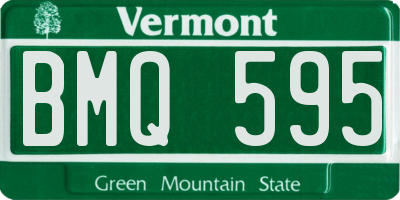 VT license plate BMQ595