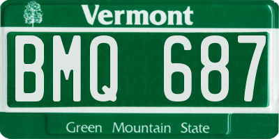 VT license plate BMQ687