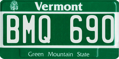 VT license plate BMQ690