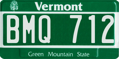 VT license plate BMQ712