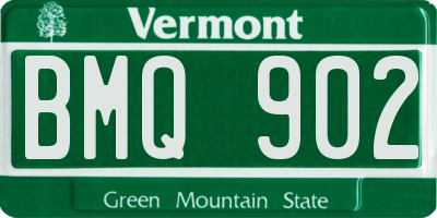 VT license plate BMQ902