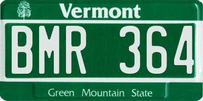 VT license plate BMR364