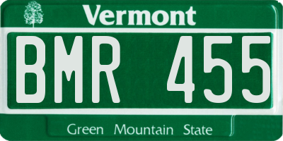 VT license plate BMR455
