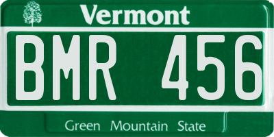 VT license plate BMR456