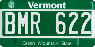 VT license plate BMR622