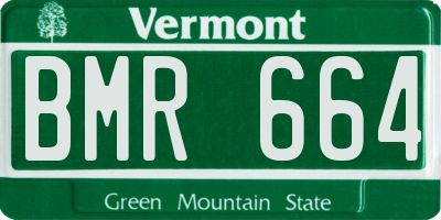 VT license plate BMR664