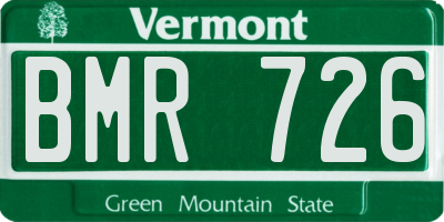 VT license plate BMR726