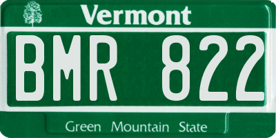 VT license plate BMR822