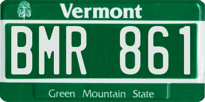 VT license plate BMR861