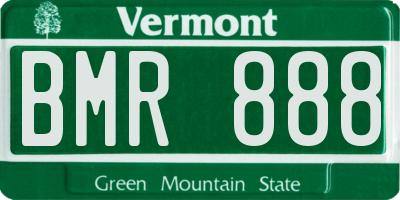 VT license plate BMR888