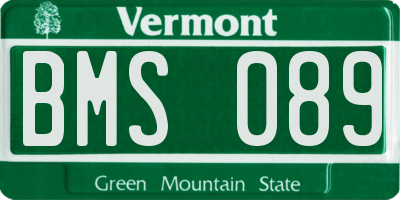 VT license plate BMS089