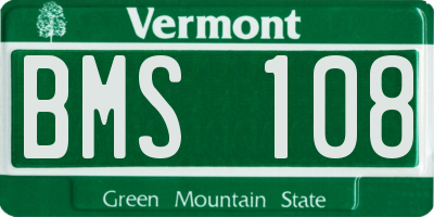 VT license plate BMS108