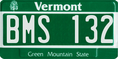 VT license plate BMS132