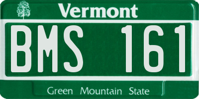 VT license plate BMS161