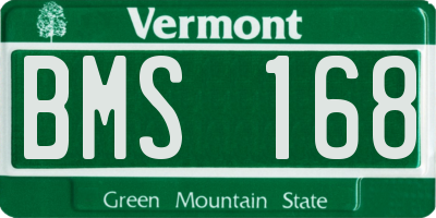 VT license plate BMS168