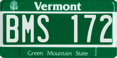 VT license plate BMS172