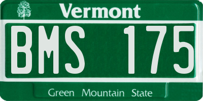 VT license plate BMS175