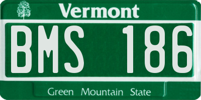 VT license plate BMS186