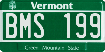 VT license plate BMS199