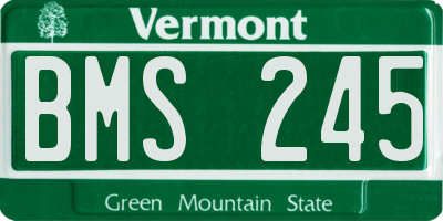 VT license plate BMS245