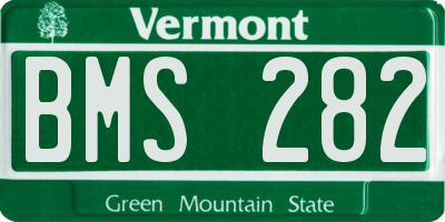 VT license plate BMS282