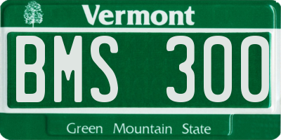 VT license plate BMS300