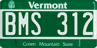 VT license plate BMS312