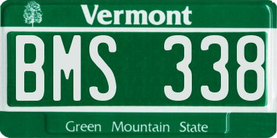 VT license plate BMS338