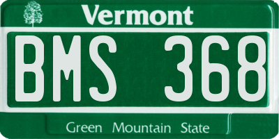 VT license plate BMS368