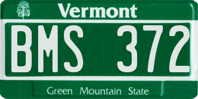 VT license plate BMS372