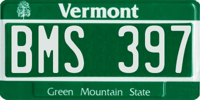 VT license plate BMS397