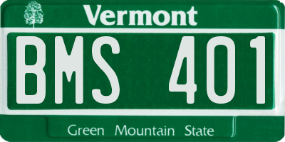 VT license plate BMS401