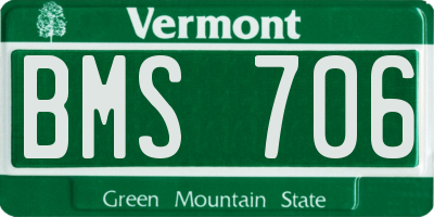 VT license plate BMS706