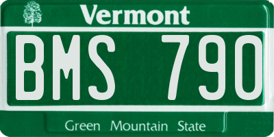 VT license plate BMS790