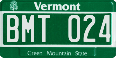 VT license plate BMT024