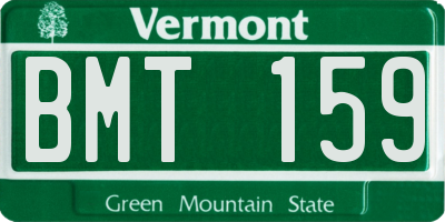 VT license plate BMT159