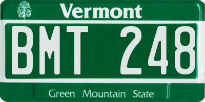 VT license plate BMT248
