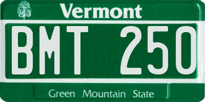 VT license plate BMT250
