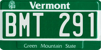 VT license plate BMT291