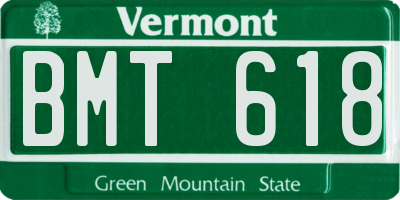 VT license plate BMT618