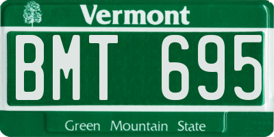 VT license plate BMT695