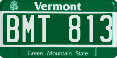 VT license plate BMT813