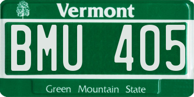 VT license plate BMU405