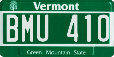 VT license plate BMU410