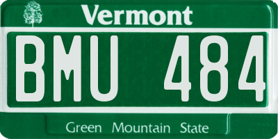 VT license plate BMU484