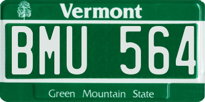 VT license plate BMU564