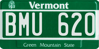 VT license plate BMU620