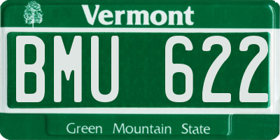 VT license plate BMU622