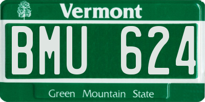 VT license plate BMU624