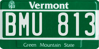 VT license plate BMU813